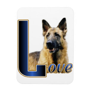 Imán Amor pastor alemán
