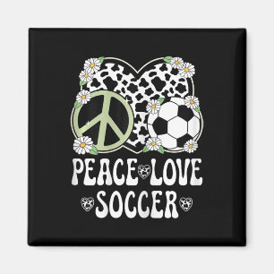 Imán Amor Paz Fútbol Amante Impresión Vaca Mujeres Chic