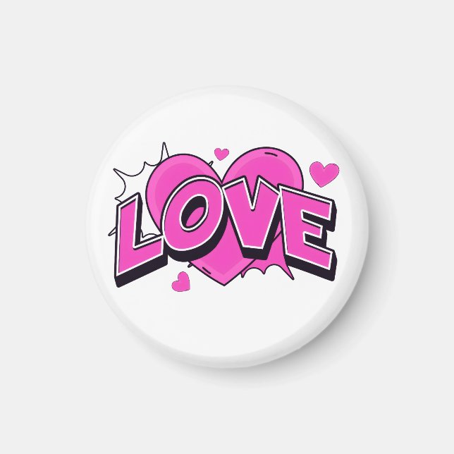 Imán AMOR Pequeño, 3.2 cm (1.25") (Frente)