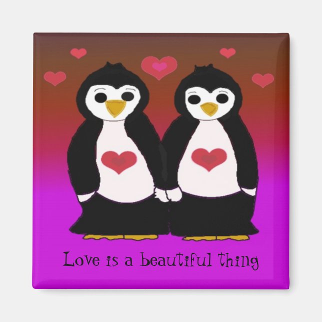 Imán Amor pingüino (Frente)