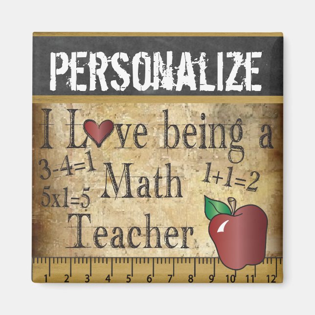 Imán Amor por ser profesor de matemáticas (Frente)