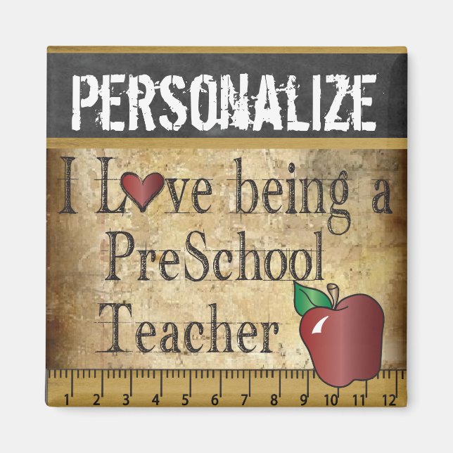 Imán Amor por ser profesor preescolar (Frente)