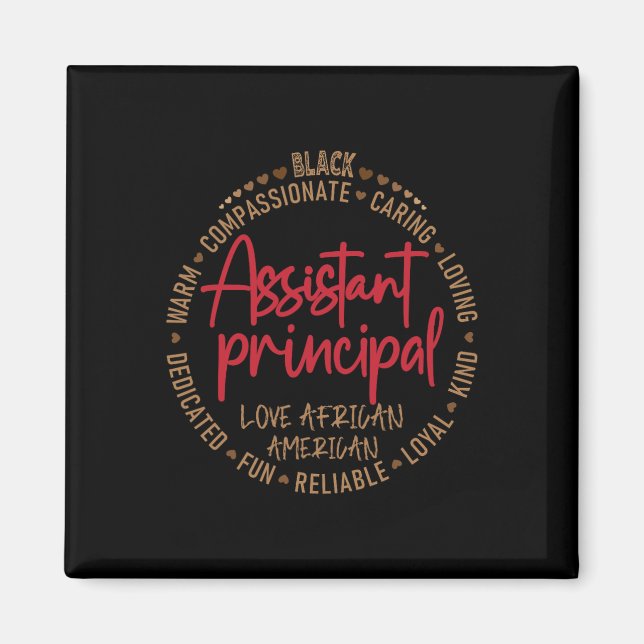 Imán Amor principal negro e inestable afroamericano (Frente)