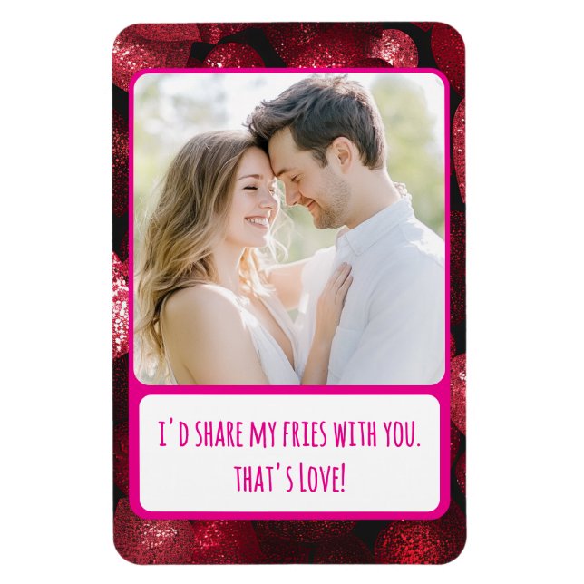 Imán Amor Purpurinoso Comparte Mis Fras Flexible (Vertical)