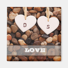 Imán Amor. Regalo de Monogramas, Personalizado de temas