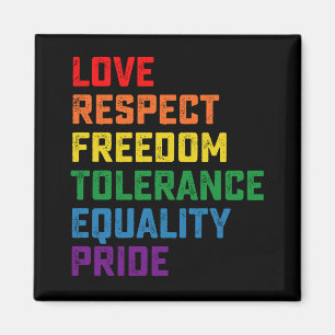 Imán Amor Respeto Libertad Tolerancia Igualdad Orgullo