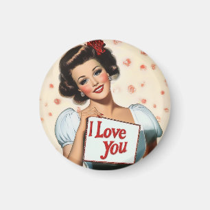 Imán Amor retro de clavijas