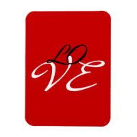 Amor rojo blanco negro caligrafía de color