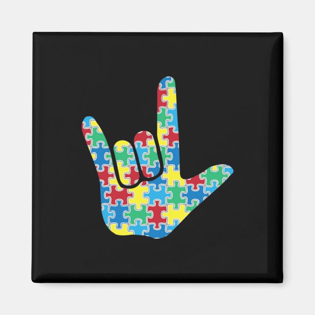 Imán Amor Rótulo Autismo Conciencia (Frente)