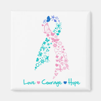 Imán Amor Valor Esperanza Mariposa - Cáncer tiroideo