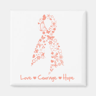 Imán Amor Valor Esperanza Mariposa - Cáncer Uterino