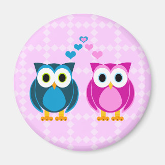 Imán Amor verdadero - Personalizado de búho
