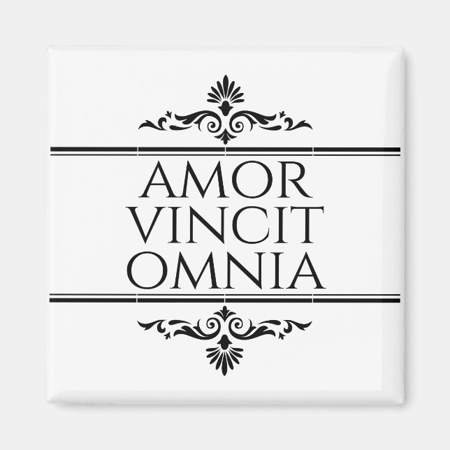 Imán Amor Vincit Omnia - El amor conquista a todos (Frente)