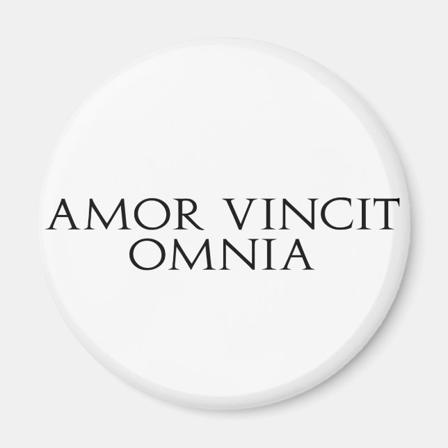 Imán Amor Vincit Omnia Magnet (Frente)