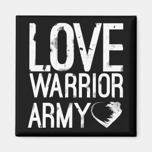 Imán Amor Warrior Army Square Magnet