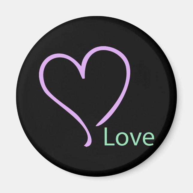 Imán Amor y Corazón Simple (Frente)