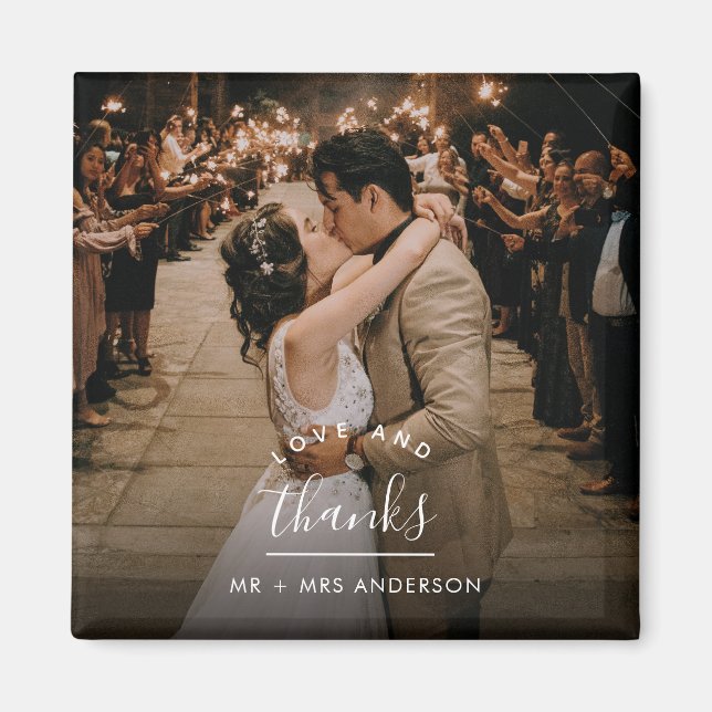 Imán Amor y gracias Boda. (Frente)