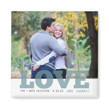 Amor y gracias foto de boda personalizada