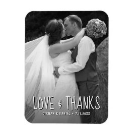 Imán Amor Y Gracias Matrimonio Personalizado Gracias Fo