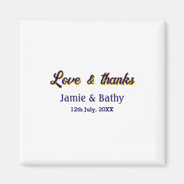 Imán Amor y gracias pareja nombre fecha