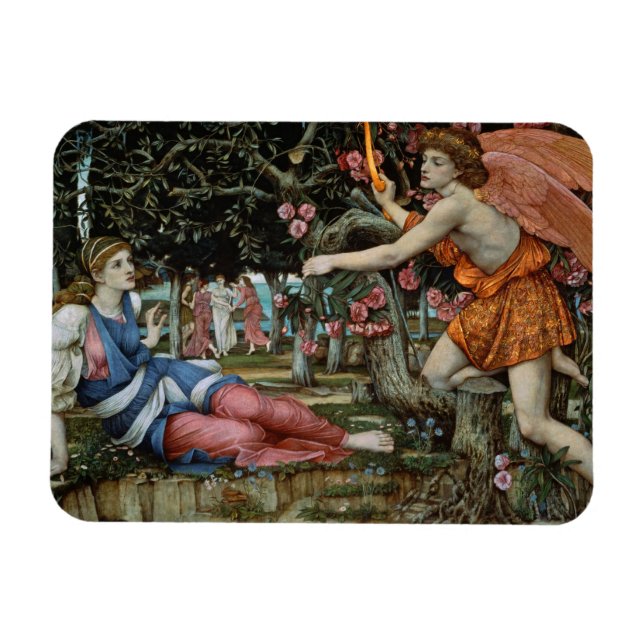 Imán Amor y la doncella (aceite sobre lienzo) (Horizontal)