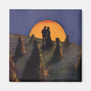 Imán Amor y Romance Vintage, Beso de Luna de Cosecha
