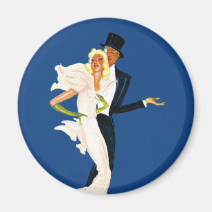 Imán Amor y Romance Vintage, Pareja de Boda Moderna