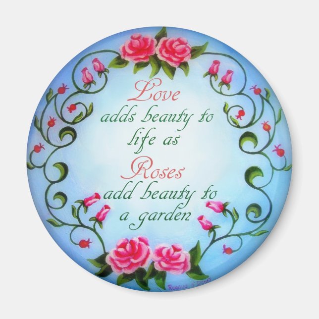 Imán Amor y rosas (Frente)