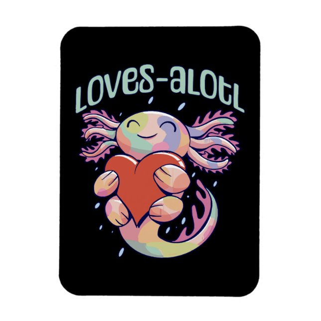Imán Amores románticos - ajolote feliz (Vertical)