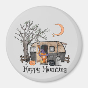 Imán Amortización feliz Camper de Halloween Bruja e