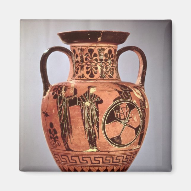 Imán amphora de figuras negras griegas (Frente)