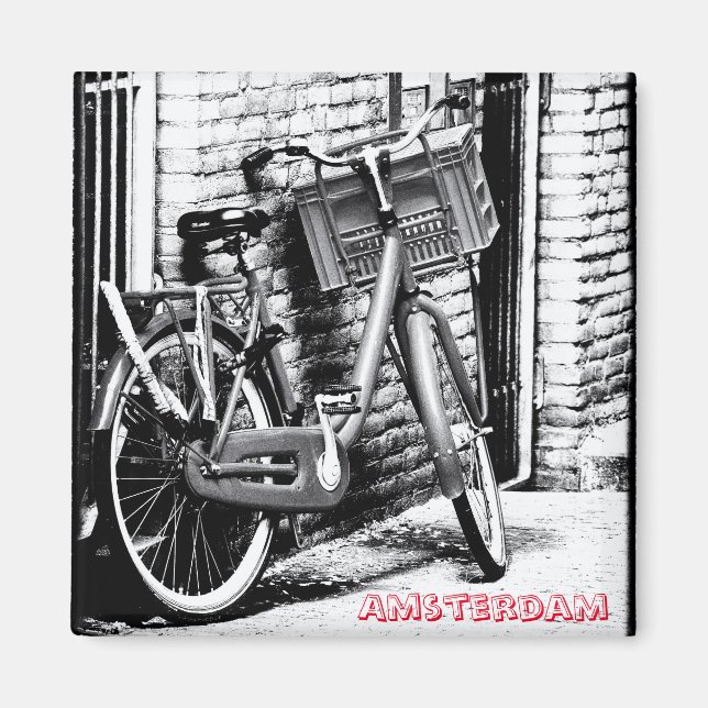 Imán Amsterdam - Bicicleta, Holanda (Fridge Magnet) (Frente)