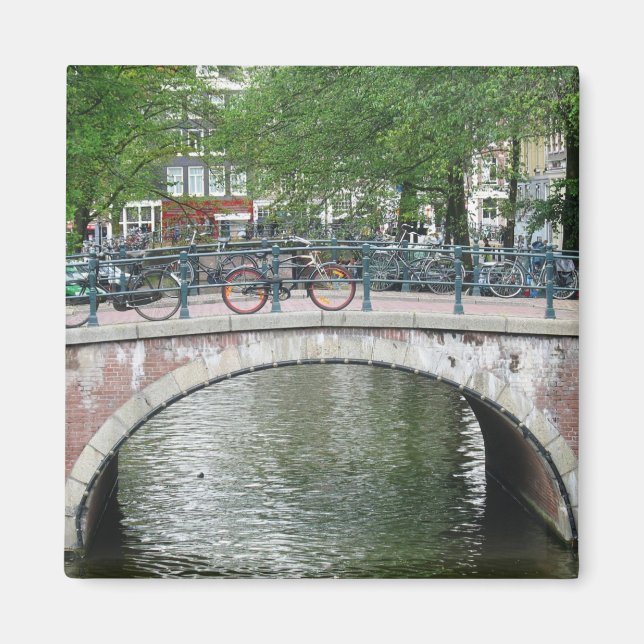 Imán Amsterdam Bicycles Bridge Fridge Magnet (Frente)