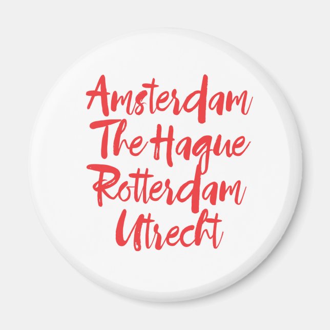 Imán Amsterdam La Haya Rotterdam Utrecht (Frente)