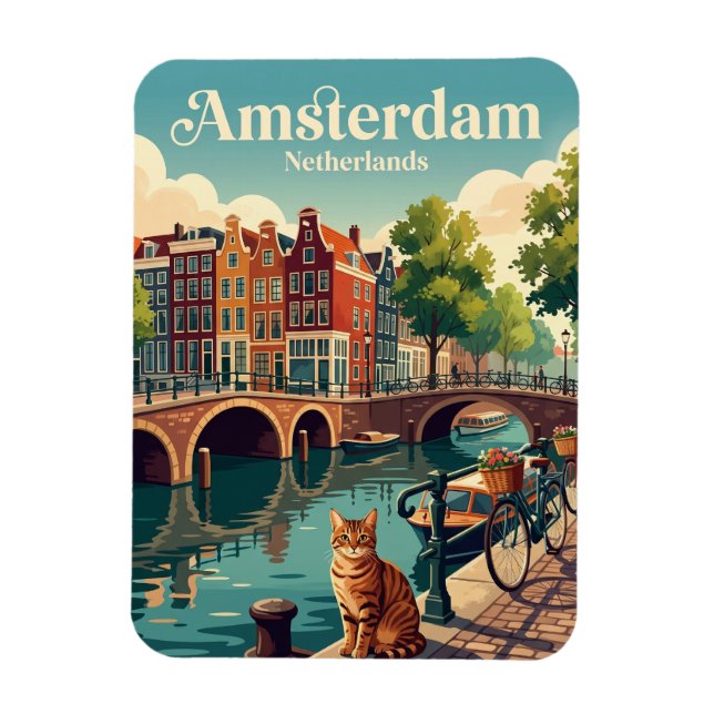 Imán Ámsterdam Países Bajos (Vertical)