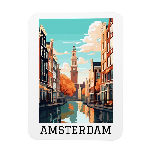 Imán Amsterdam Países Bajos Canal Travel (Vertical)