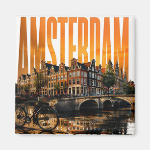 Imán Ámsterdam Países Bajos Canales Dorados 🗺️