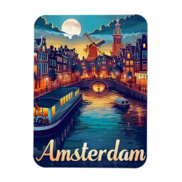 Imán Ámsterdam por noche