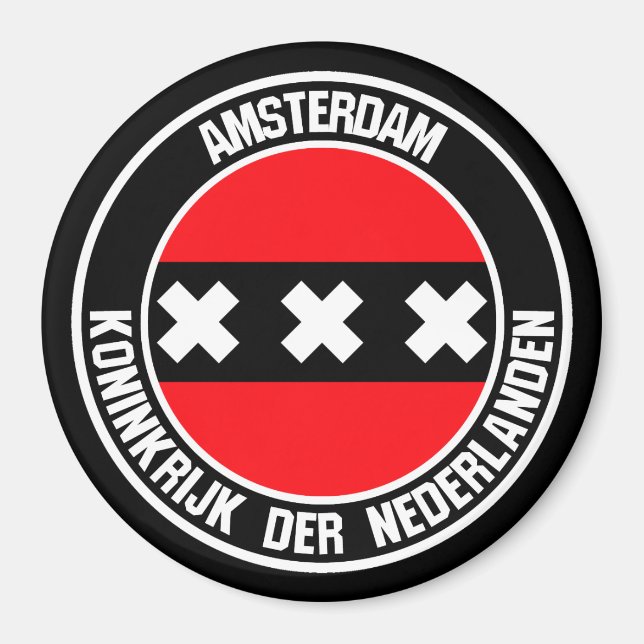 Imán Ámsterdam Round Emblem (Frente)