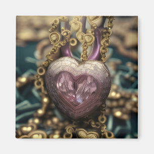 Imán Amulet Crystal Heart