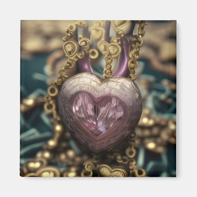 Imán Amulet Crystal Heart (Frente)