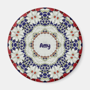 Imán AMY ~ Patrón personalizado de Pascua Fractal ~ Mag