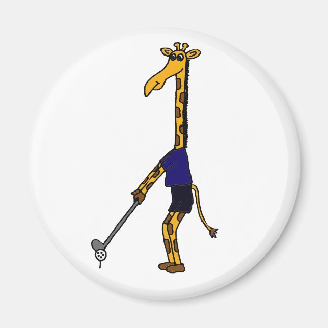 Imán AN- Giraffe Jugando Diseño Golf (Frente)