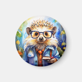 Imán an intelligent watercolor Hedgehog