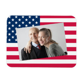 Imán Añade tus fotos Patriótico de Bandera Americana