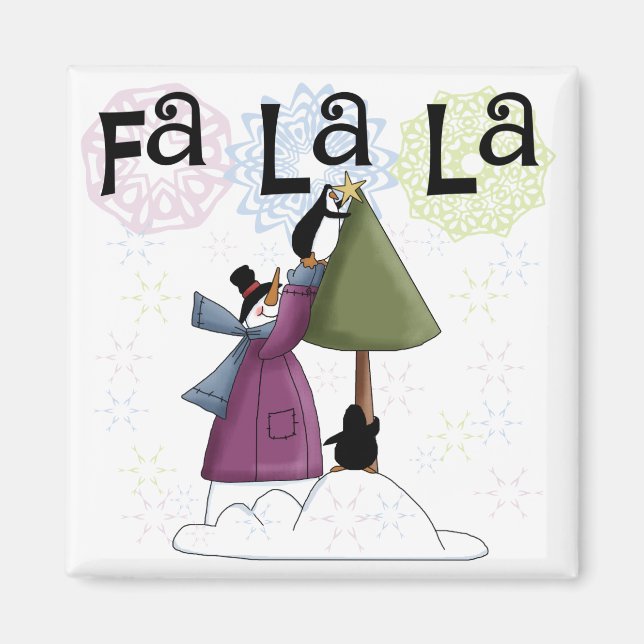 Imán Añadiendo camisetas y regalos para el feriado de l (Frente)