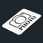 Imán Añadir Boda fotográfico personalizado moderno eleg<br><div class="desc">Puedes personalizar con tu foto,  logotipo o con tu texto. Puede colocarlos como desee en la página de personalización. Moderno,  único,  simple o personal,  es tu elección.</div>