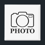 Imán Añadir Boda fotográfico personalizado moderno eleg<br><div class="desc">Puedes personalizar con tu foto,  logotipo o con tu texto. Puede colocarlos como desee en la página de personalización. Moderno,  único,  simple o personal,  es tu elección.</div>