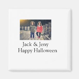 Imán añadir nombre de texto de foto niños de Halloween 