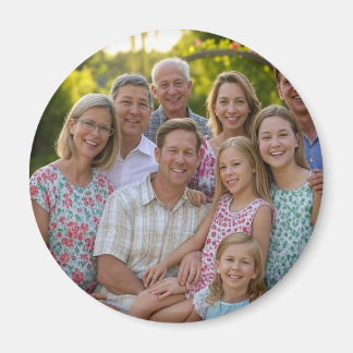 Imán Añadir Personalizar de fotografía de Reunión Famil
